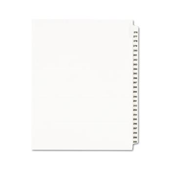 Avery Standard Collated Legal Dividers Style, Letter Size, Avery-Style, Side Tab Dividers, 276-300 Tab Set