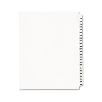 Avery Standard Collated Legal Dividers Style, Letter Size, Avery-Style, Side Tab Dividers, 376-400 Tab Set