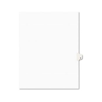 Avery Individual Legal Dividers Style, Letter Size, Avery-Style, Side Tab Dividers, P, 25/PK