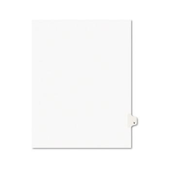 Avery Individual Legal Dividers Style, Letter Size, Avery-Style, Side Tab Dividers, V, 25/PK