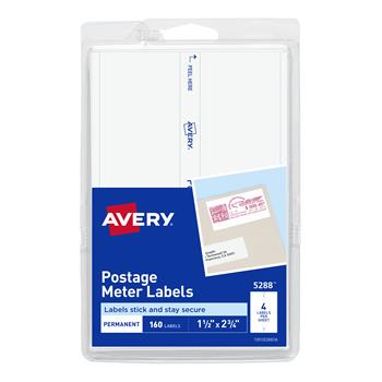 Avery Postage Meter Labels, 1-1/2&quot; x 2-3/4&quot;, White, 160/Pack