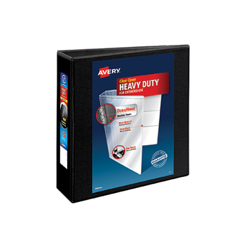 Avery Nonstick Heavy-Duty View Binder, 3&quot; One Touch Slant Rings, Black