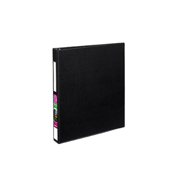 Avery Durable Binder, 1&quot; One Touch Rings, 275-Sheet Capacity, Label Holder, DuraHinge&#174;, Black