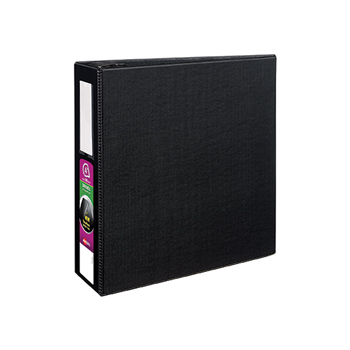 Avery Durable Binder, 4&quot; One Touch Rings, 780-Sheet Capacity, Label Holder, DuraHinge&#174;, Black