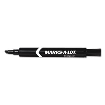 Marks-A-Lot&#174; Large Desk-Style Permanent Marker, Chisel Tip, Black, 1/EA