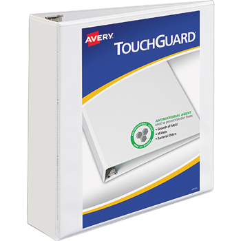Avery TouchGuard™ Protection Heavy-Duty View Binder, 2&quot; Slant Rings, 500-Sheet Capacity, White
