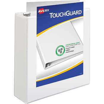 Avery TouchGuard™ Protection Heavy-Duty View Binder, 3&quot; Slant Rings, White