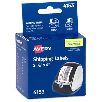 Avery Direct Thermal Roll Labels, 2-1/8&quot; x 4&quot;, White, 140/Box