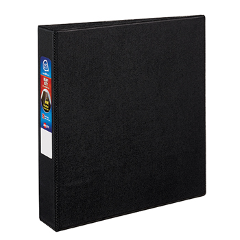 Avery Heavy-Duty Binder, 1 1/2&quot; One-Touch Rings, 400-Sheet Capacity, DuraHinge&#174;, Black