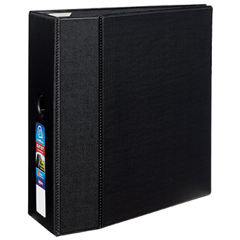 Avery Heavy-Duty Binder, 5&quot; One-Touch Rings, 925-Sheet Capacity, DuraHinge&#174;, Black