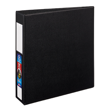 Avery Heavy-Duty Binder, 2&quot; One-Touch Rings, 540-Sheet Capacity, Label Holder, DuraHinge&#174;, Black