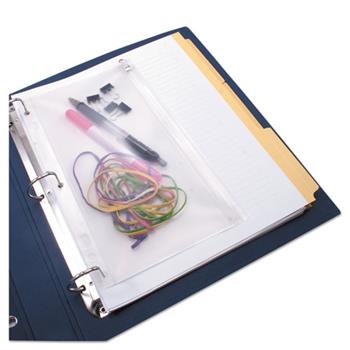 Angler&#39;s Zip-All Ring Binder Pocket, 6 x 9 1/2, Clear
