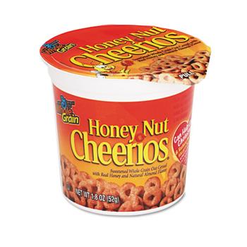 General Mills Honey Nut Cheerios&#174; Cereal, Single-Serve 1.8 oz. Cup, 6/BX, 10 BX/CS