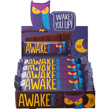 Awake Dark Chocolate Bars, 12/BX