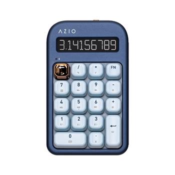 AZIO Izo Bluetooth Mechanical Numberpad and Standalone Calculator, Blue Iris
