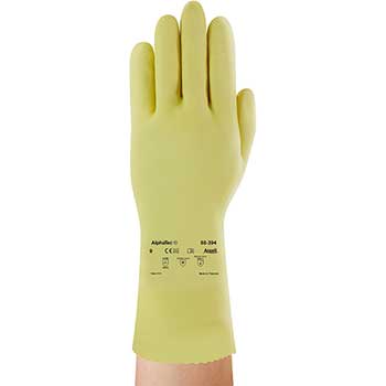Ansell Natural Latex Glove, Yellow, Size 8, 12/PK