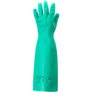 Ansell AlphaTec&#174;  Solvex&#174; 37-185 Chemical/Liquid Resistant Glove, 22 Mil, Green, Size 11, 12/CS