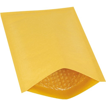 W.B. Mason Co. Heat-Seal Bubble Lined Mailers, #1, 7-1/4 in x 12 in, Golden Kraft, 25/Case