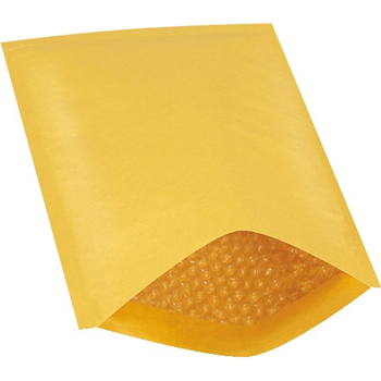 W.B. Mason Co. Heat-Seal Bubble Lined Mailers, #2, 8-1/2 in x 12 in, Golden Kraft, 25/Case