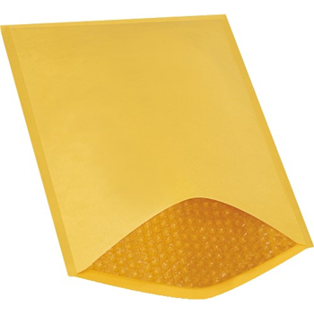 W.B. Mason Co. Heat-Seal Bubble Lined Mailers, #5, 10-1/2 in x 16 in, Golden Kraft, 25/Case