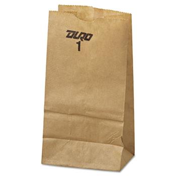 General #1 Paper Grocery Bag, 30lb Kraft, Standard 3 1/2 x 7 3/8 x 6 7/8, 500 bags