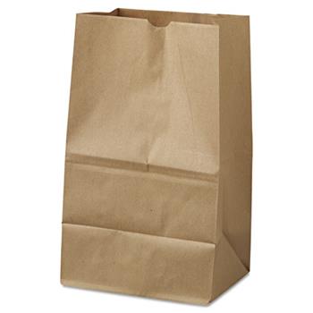 General #20 Squat Paper Grocery Bag, 40lb Kraft, Std 8 1/4 x 5 15/16 x 13 3/8, 500 bags