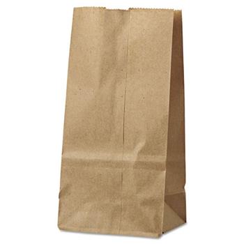 General #2 Paper Grocery Bag, 30lb Kraft, Standard 4 5/16 x 2 7/16 x 7 7/8, 500 bags