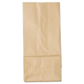 General #5 Paper Grocery Bag, 35lb Kraft, Standard 5 1/4 x 3 7/16 x 10 15/16, 500 bags