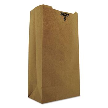 General #6 Paper Grocery Bag, 35lb Kraft, Standard 6 x 3 5/8 x 11 1/16, 2000 bags