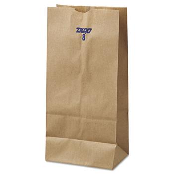 General #8 Paper Grocery Bag, 35 lb. Kraft, Standard 6 1/8&quot; x 4 1/6&quot; x 12 7/16&quot;, 500/BD