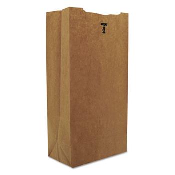 General 8# Paper Bag, 35-Pound Base, Brown Kraft, 6-1/8 x 4.17 x 12-7/16, 500-Bundle