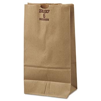 General #6 Paper Grocery Bag, 50lb Kraft, Extra-Heavy-Duty 6 x 3 5/8 x 11 1/16, 500 bags