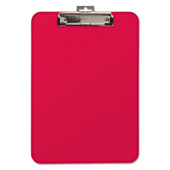 Baumgartens Unbreakable Recycled Clipboard, 1/4&quot; Capacity, 8 1/2 x 11, Red