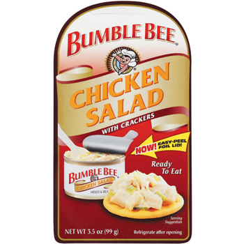 Bumble Bee On-The-Go Meal Solution w/Crackers, Chicken Salad Lunch Kit, 3.5 oz, 12/Case