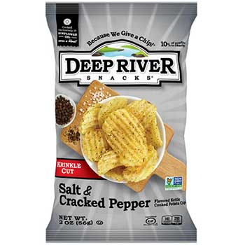 Deep River Snacks Pepper &amp; Salt Chips, 2 oz., 24/CS
