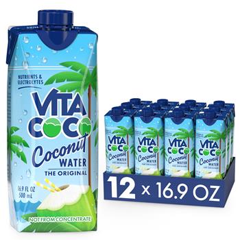 Vita Coco Coconut Water, Natural, 16.9 oz., 12/CS