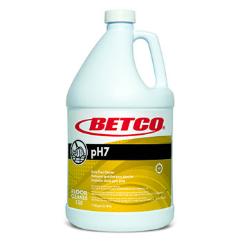 Betco pH7 Daily Floor Cleaner Concentrate, 1 gal. Bottle, Lemon Scent, 4/CT