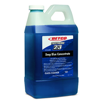 Betco Deep Blue Ammoniated Glass &amp; Surface Cleaner, 67.6 oz. Bottle, Pleasant Scent, 4/CT