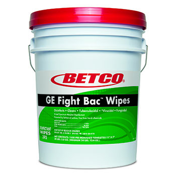 Betco GE Fight Bac™ Disinfectant Wipes, 11 x 7&quot;, 1500 Wipes/Tub