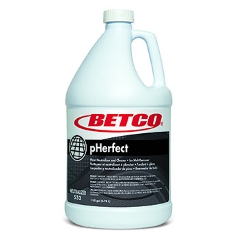 Betco pHerfect Floor Neutralizer &amp; Cleaner/Ice Melt Remover Concentrate, Clean Lemon, 1 Gallon, 4/CT