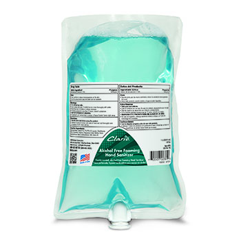 Betco Clario™ Alcohol-Free Foaming Sanitizer Refill,  Pleasant Scent, 1000 mL, 6/Carton