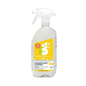 Boulder Clean Disinfectant Cleaner, Lemon Scent, 28 oz Bottle, 6/CT