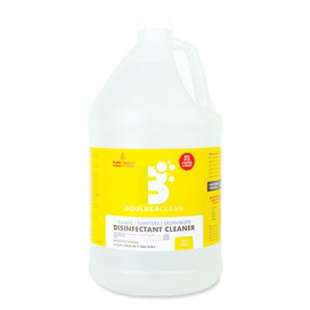 Boulder Clean Disinfectant Cleaner, Lemon Scent, 128 oz Bottle, 4/CT