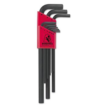 Bondhus 9-Piece HLX Metric Chamfered Hex L-Wrench Key Set, 1.5mm-10mm