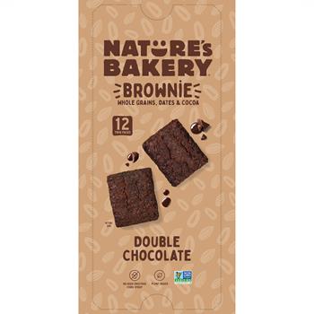 Nature&#39;s Bakery Double Chocolate Brownie Bar, 1.59 oz, 12 Bars/Box, 7 Boxes/Case