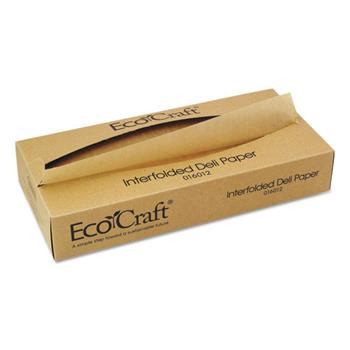 Bagcraft EcoCraft Interfolded Deli Sheets, 12&quot; x 10 3/4&quot;, Soy Wax, 500/Box, 12 Boxes/Carton