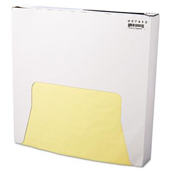 Bagcraft Grease-Resistant Wrap/Liner, 12 x 12, Yellow, 1000/Box, 5 Boxes/Carton
