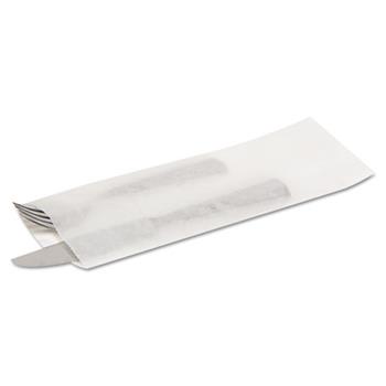 Bagcraft ToGo! Silverware Bags, 10d x 2 3/4w, White, 2000/Carton