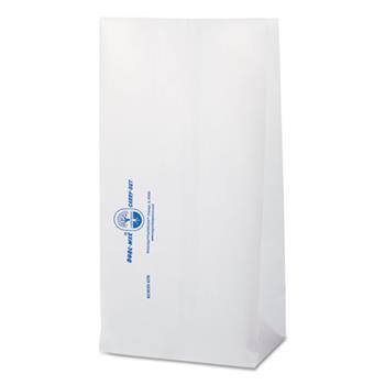 Bagcraft Dubl Wax Grease-Resistant Bakery Bags, 6 1/8 x 4 x 12 3/8, White, 1000/Carton