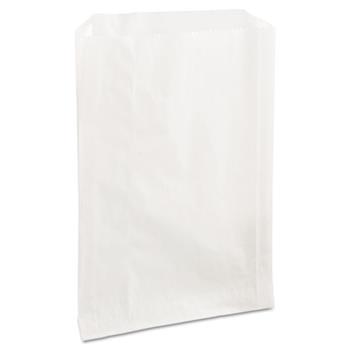 Bagcraft PB25 Grease-Resistant Sandwich Bags, 6 1/2 x 1 x 8, White, 2000/Carton